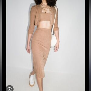 Reformation Janice tan three piece set